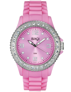 MANGO Tutti Frutti med sten (40mm) - Lyserød