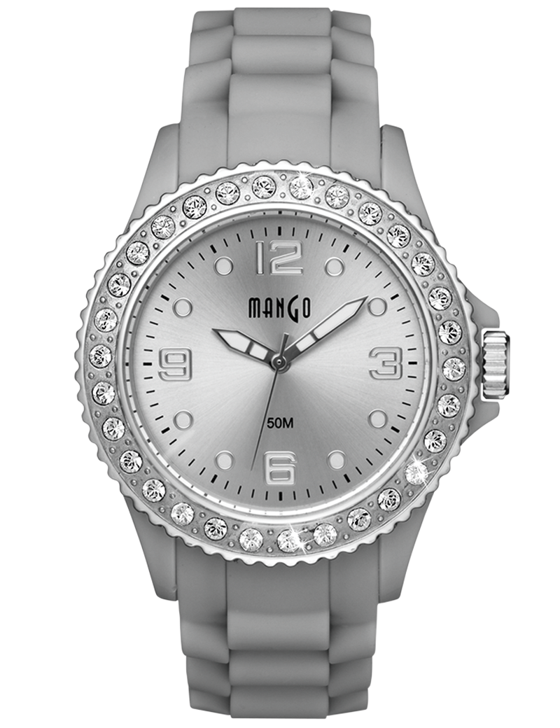 MANGO Tutti Frutti med sten (40mm) - Grå