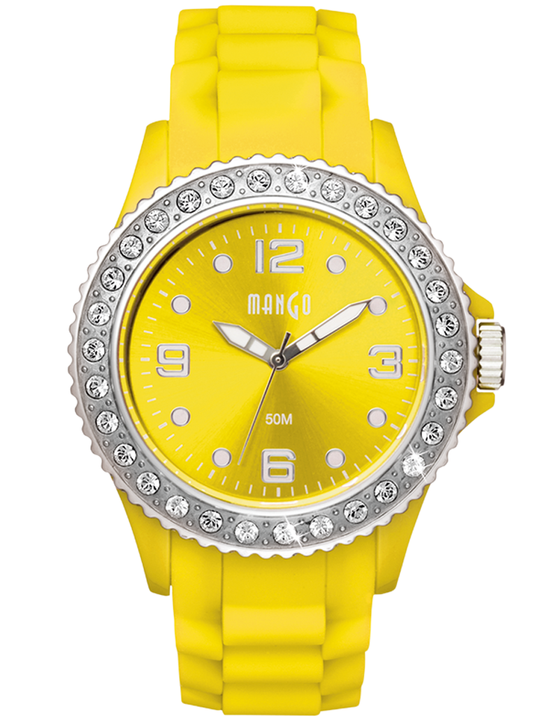 MANGO Tutti Frutti med sten (40mm) - Gul