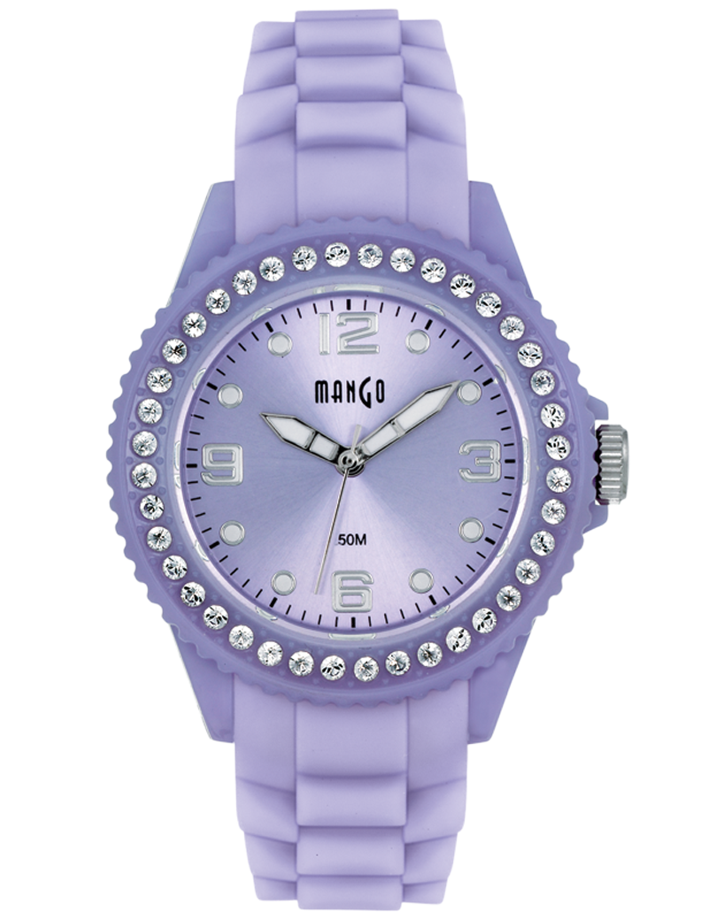 MANGO Tutti Frutti med sten (36mm) - Lyselilla