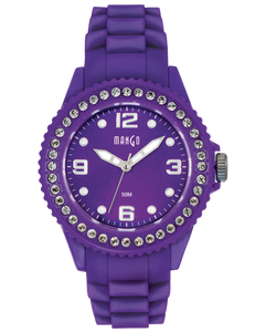 MANGO Tutti Frutti med sten (36mm) - Mørkelilla