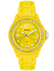 MANGO Tutti Frutti med sten (36mm) - Gul